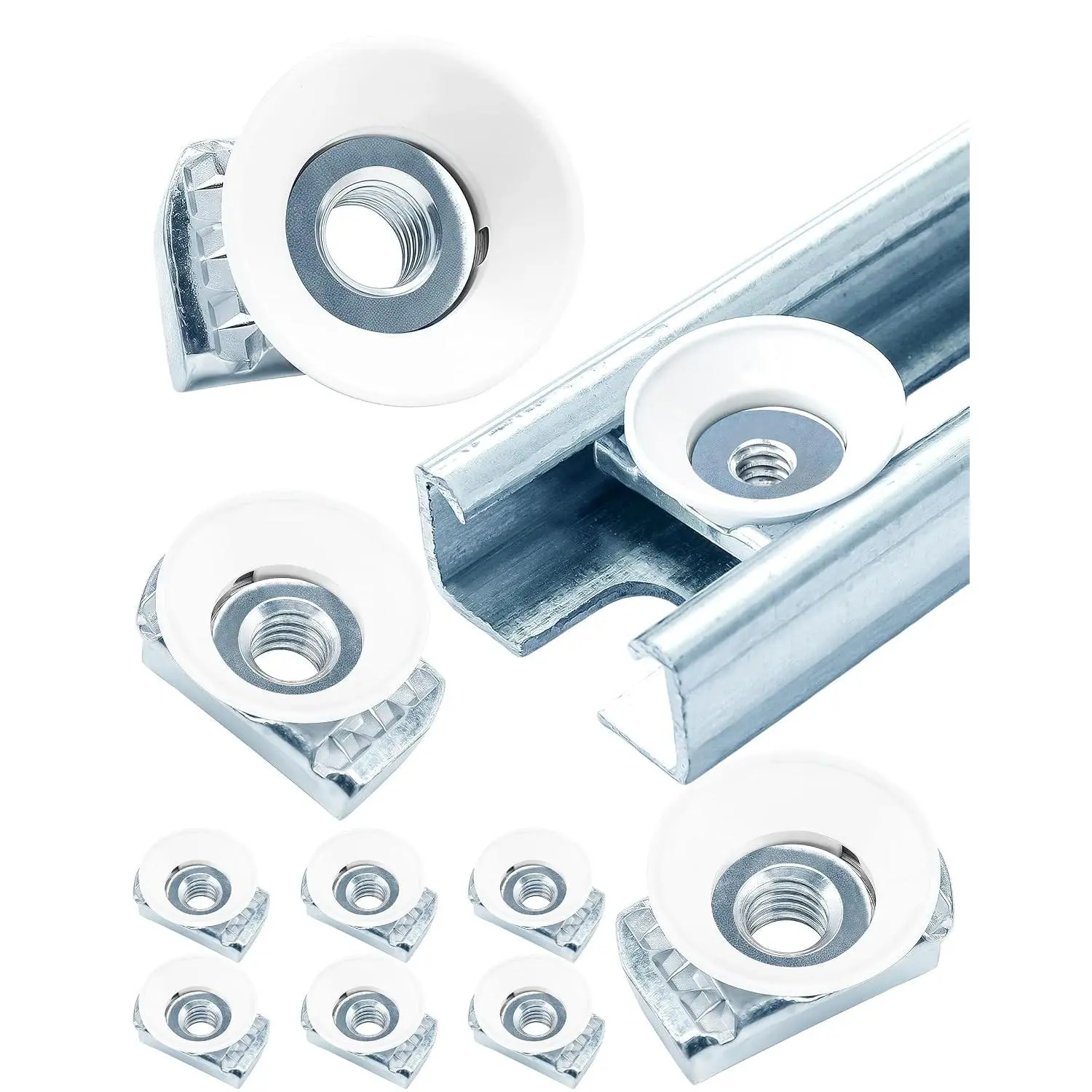 20-Packs 3/8"-16 Strut Channel Cone Nuts, Galvanized Unistrut Hardware Twirl Nuts for 1-5/8" Superstrut Channels, Ideal for Solar Panels Mounting or DIY Projects (20 PK, 3/8"-16)