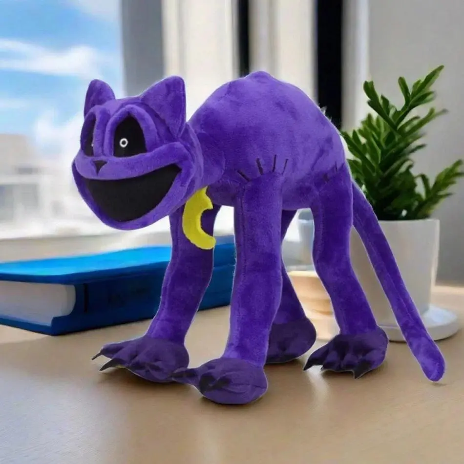 2026 new hot item ///30CM Smiling Little Animal Plush Toys Purple Cat Soft Stuffed Plushie Miss Delight Doll Decoration Birthday Present Gifts