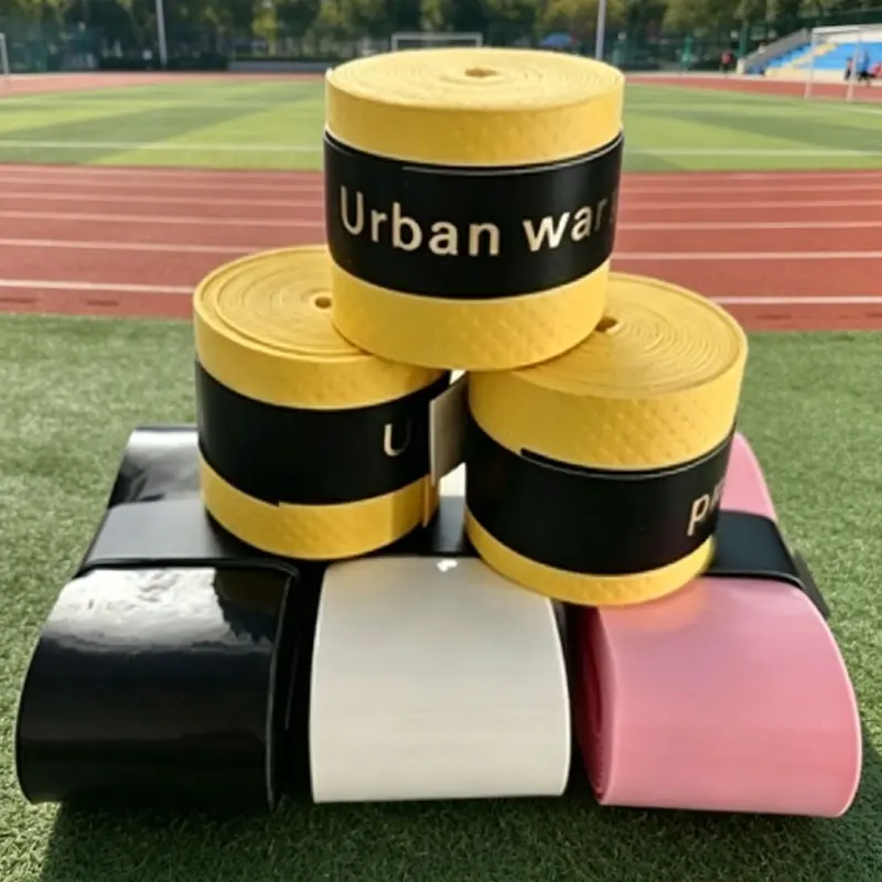 6pcs PU Tennis Racket Sweatbands, Breathable Perforated, Anti-Slip, Shock Absorbing, Suitable for Tennis, Badminton, Squash, Pickleball