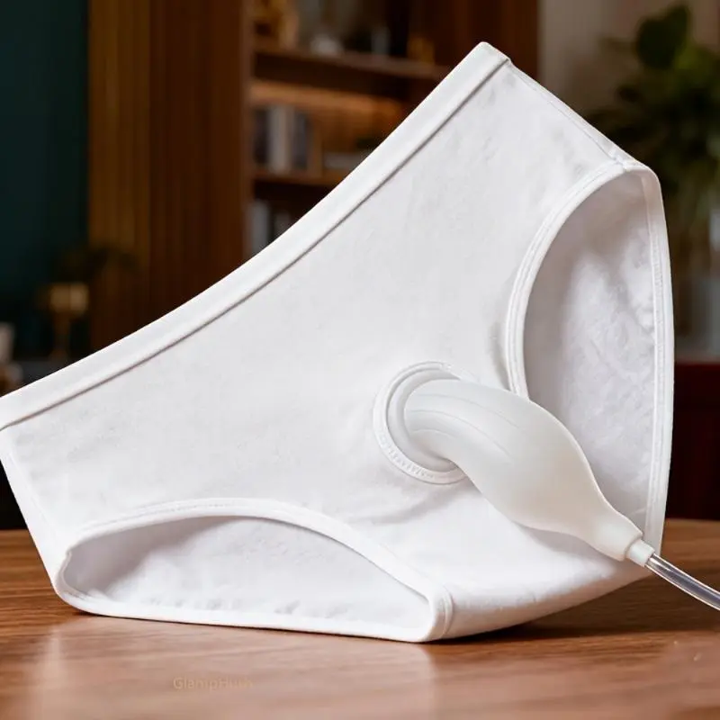Men's Wearable Urine Collector Set with Smooth Cotton Briefs - Incontinence Underwear with Gentle Cleanse, No Irritation & Adjustable Belt, 27.05oz, Alternative, Breathable, Fabric, Menswear, Male, Low Profile, Sports & Outdoor, Incontinence Gear, 27.05Oz