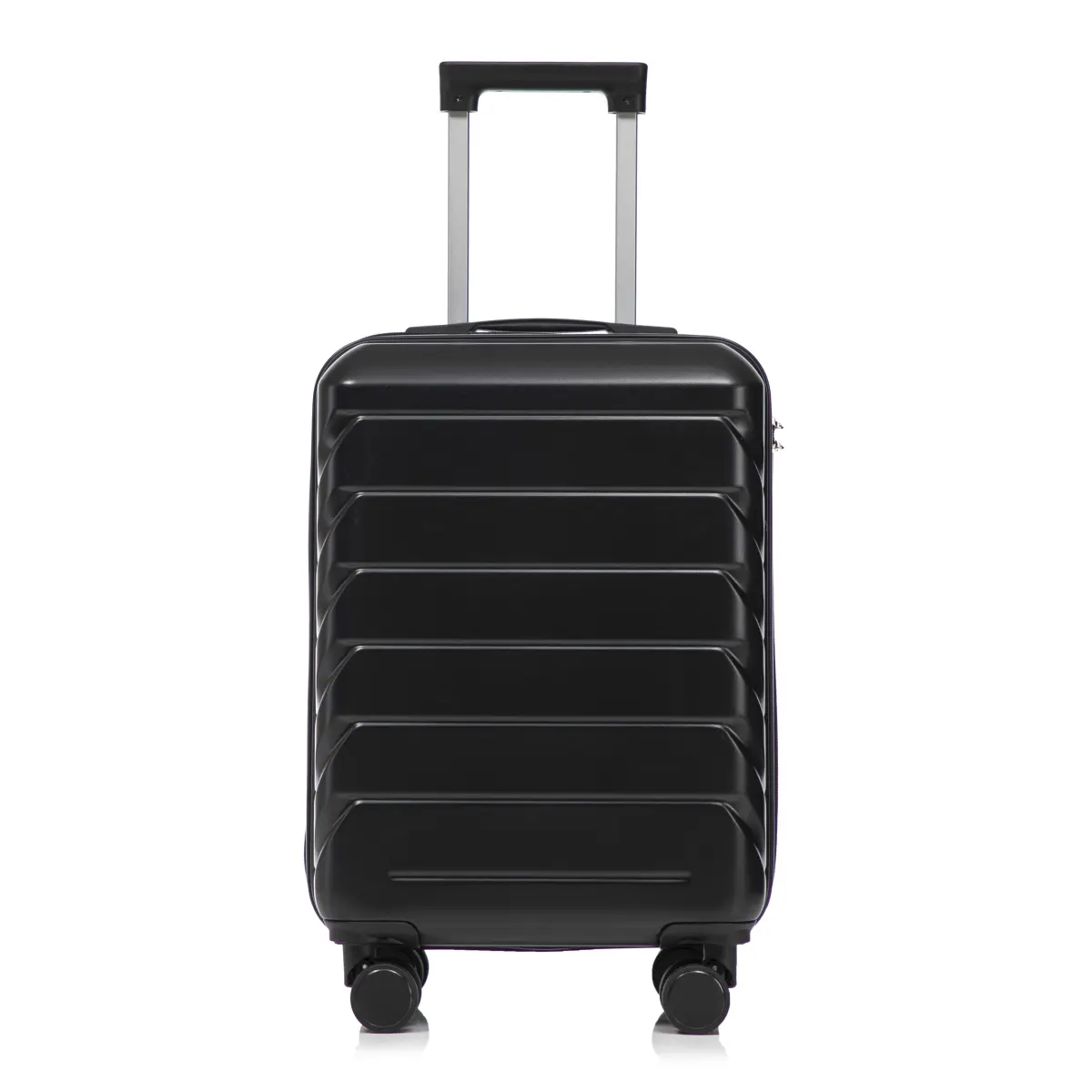 20 Inch Luggage Carry on Suitcase ABS Hard Shell Travel Checked Luggage - Scratch Resistant Surface Four Multi-Directional Wheels,  With Combination Lock. (Black)