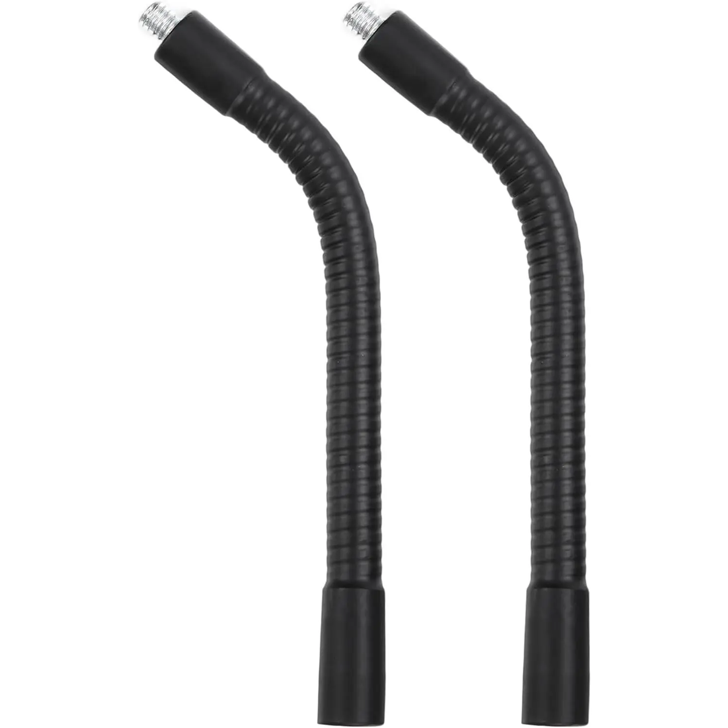 6" Gooseneck, 2 count 1/4"-20 Female to Male Thread Metal  Hose Flexible Arm Gooseneck Tube Extension Holder for Action Camera, Phone, Microphone, Black