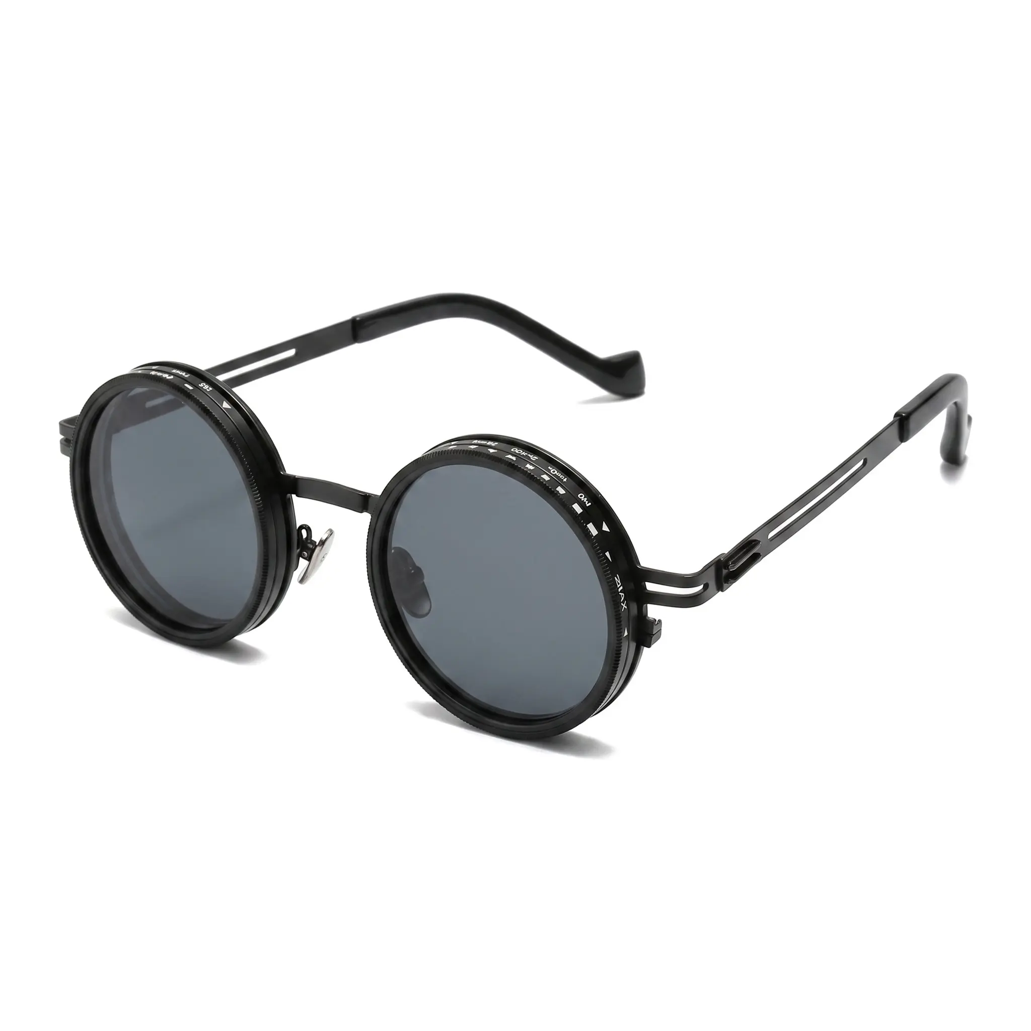 Steampunk Round Sunglasses with Rotating 9-Level Dimmer, Unisex Vintage Literary Retro TR+Metal Frame, UV400 Protection for Outdoor Sports, Round Frame,back to school,back to school haul
