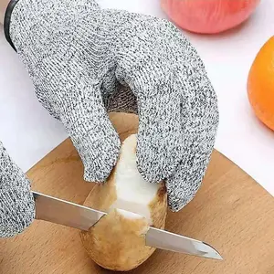 Level 5 HPPE Anti-Cut Gloves Security Gardening Anti-Cut Knitted Gloves Anti-Thorn Wear-Resistant Glass Building Cutting Gloves