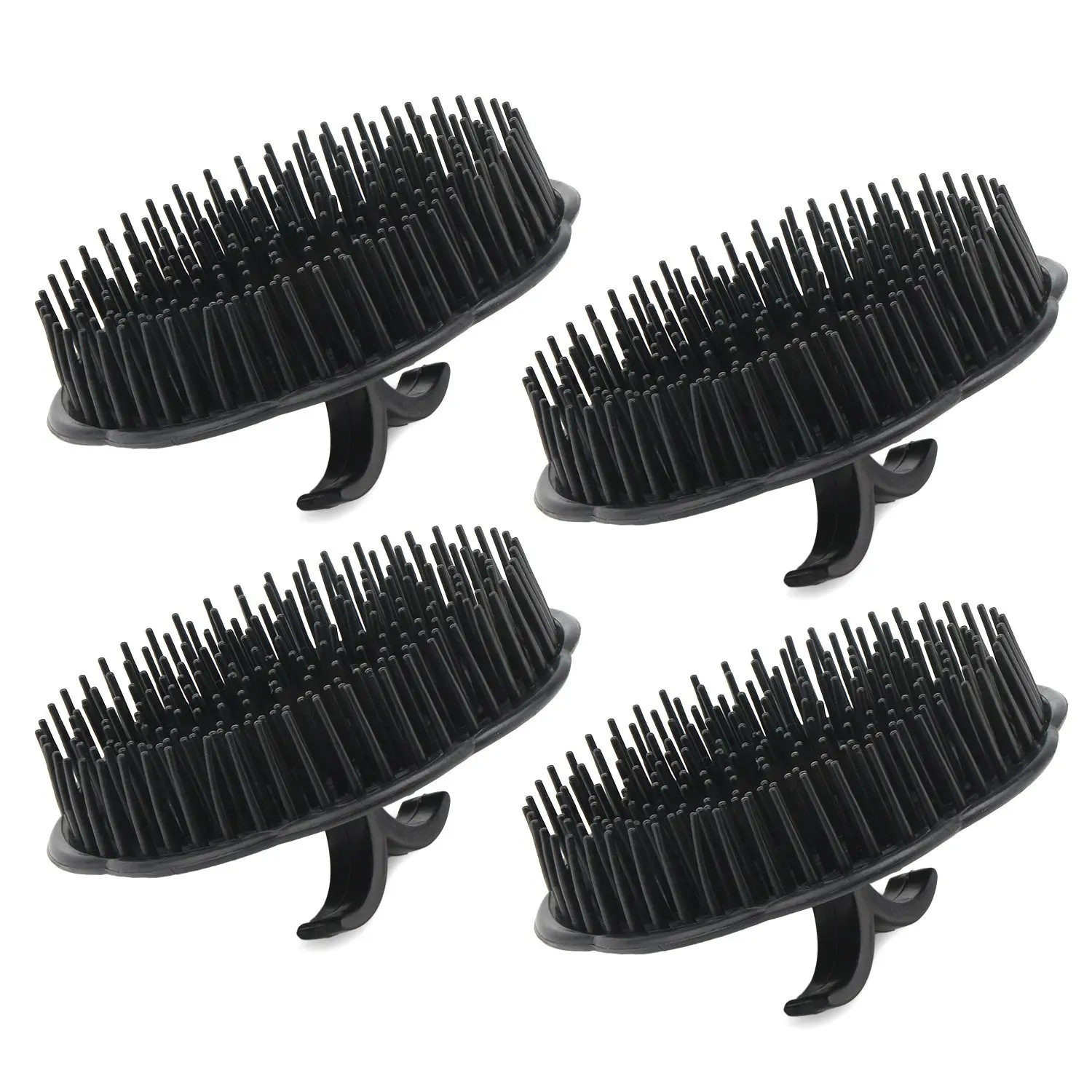 Mens Shampoo Brush, 4pcs Scalp Massage Brushes, Massage Hair Brush Floriated Shower Comb for Deep Cleaning Hair Men's Hand Brush Plastic Growth Beard Brush Pet Grooming Round Palm Brush