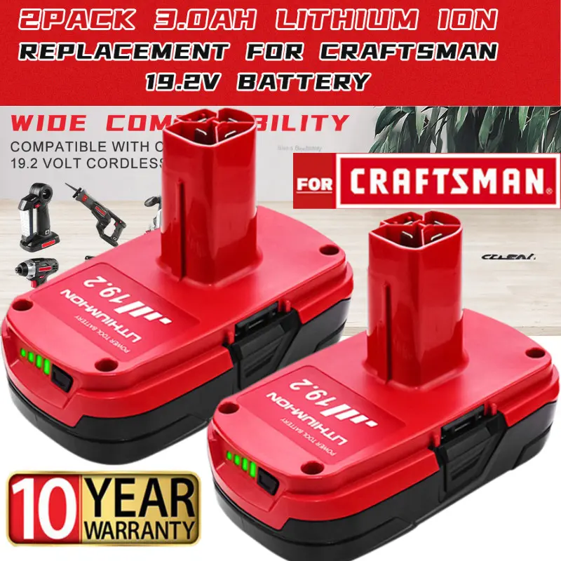 High quality  2Pack For CRAFTSMAN 19.2 VOLT C3 LITHIUM DIEHARD BATTERY PACK 315.PP2011 3.0Ah