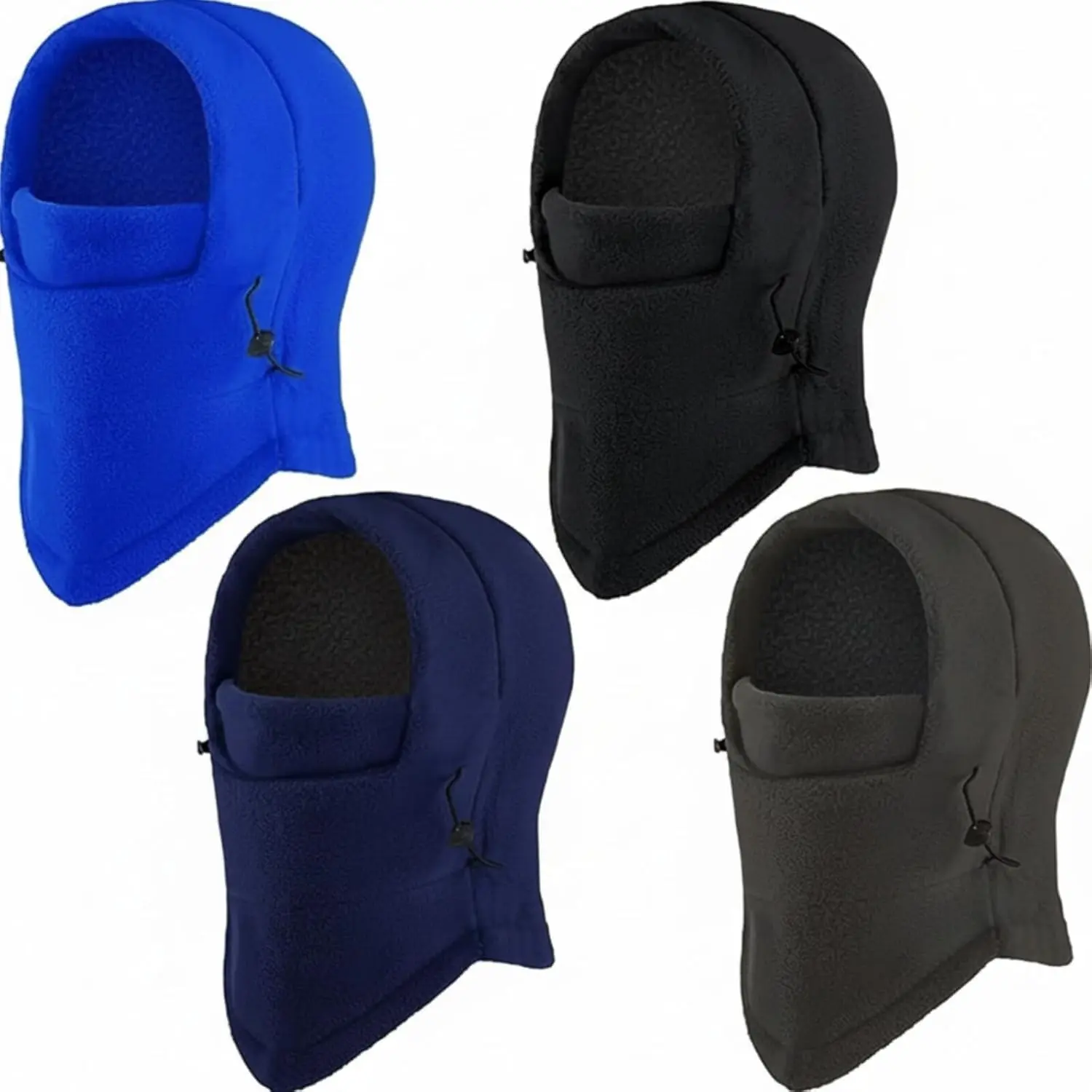 4-Pcs Balaclava Mask Set, Windproof Fleece Warmer, Adjustable Winter Face Cover for Men, Women (Baby & Maternity Fashion Accessory)