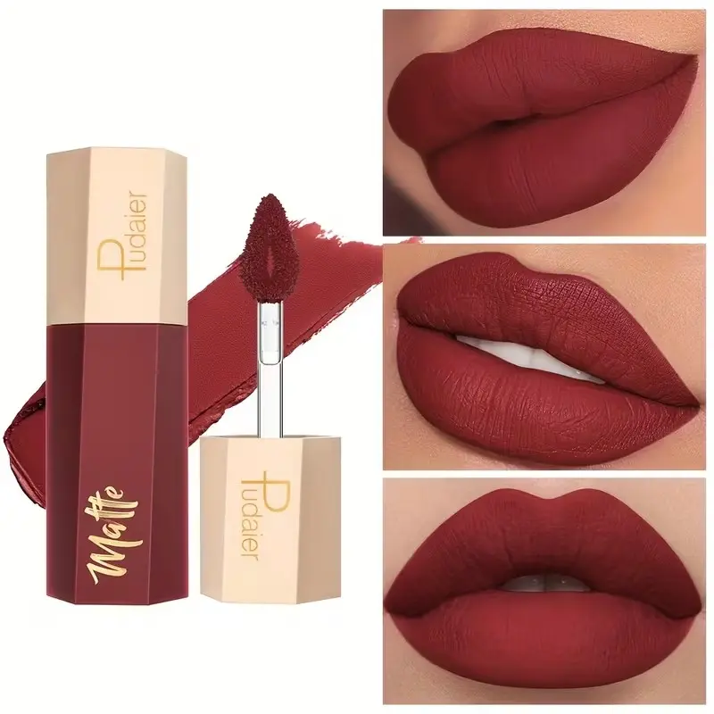 Waterproof Matte Velvet Lip Tint, Long-Lasting Nude Lip Glaze, Sexy and Smooth Finish, Festive Exclusive Makeup Product, Matte Lip Stain