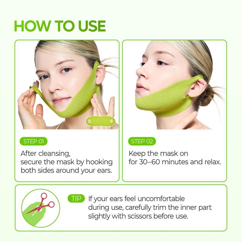 V-LIFTING MEWING BAND with Cactus Cooling Reduce Puffiness & Pore Tightening for Visible Pore Care Skin Repair