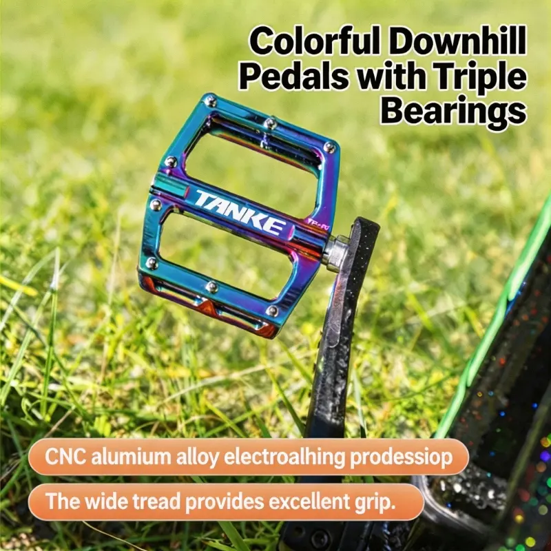 Downhill CNC Aluminum Alloy 3-Bearing Pedals – Anti-Slip, Wide Platform
