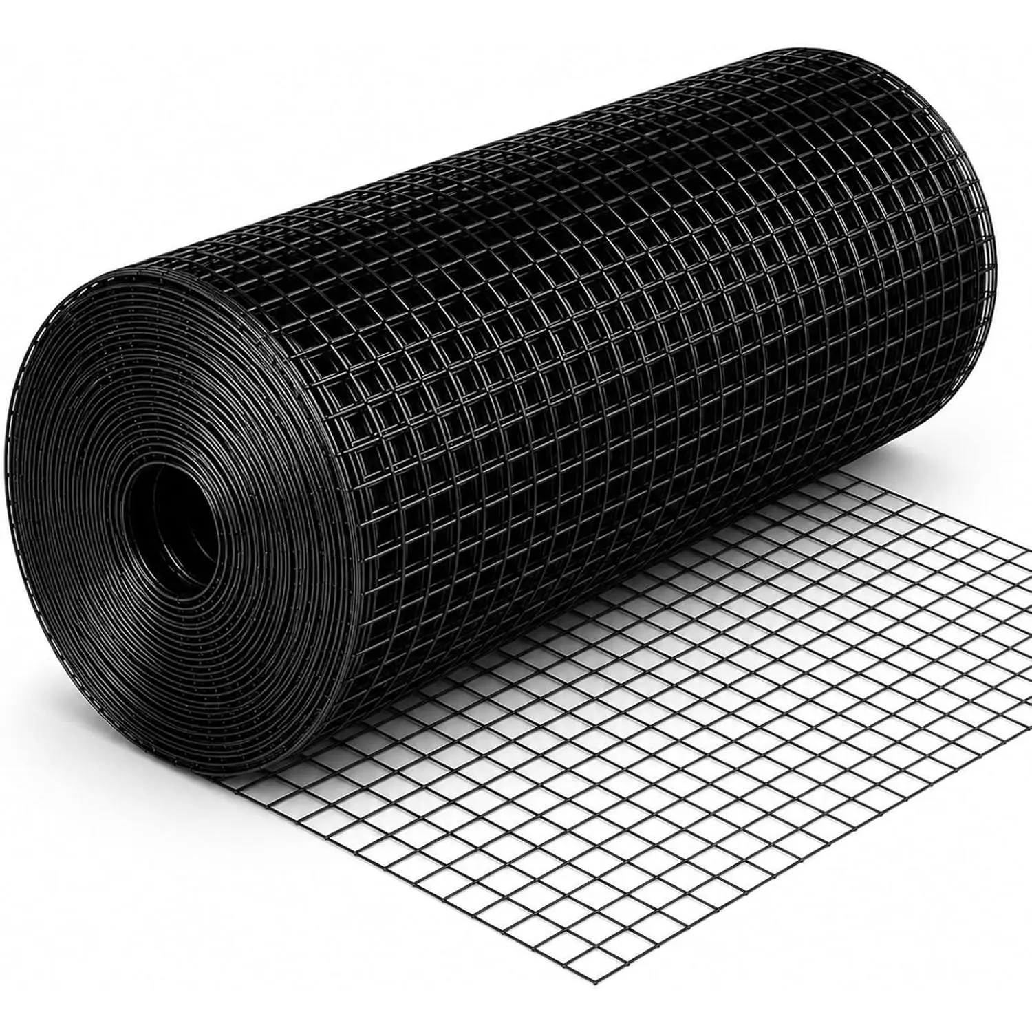 YANSERY Black Hardware Cloth 1/2 inch Chicken Wire Fencing 48x100 19-Gauge | Vinyl Coated Wire Mesh Roll, Chicken Wire Mesh, Tree Guard, Gopher Wire, Rodent Mesh, Garden Fencing, Wire Cloth