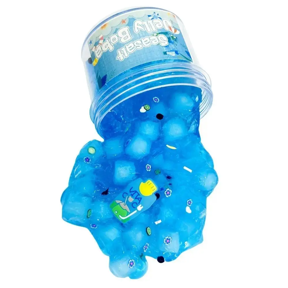Soft 300ml/70ml Slime Kit Fruit Crunchy Non-Sticky Jelly Cube Slime Glitter Stress Relief Clear Slime Party Favor Gifts fidget magnet men fun sensory toy stim simple dimple popit squish ball flexible squishy squeeze giant cheese block kawaii  braintoy