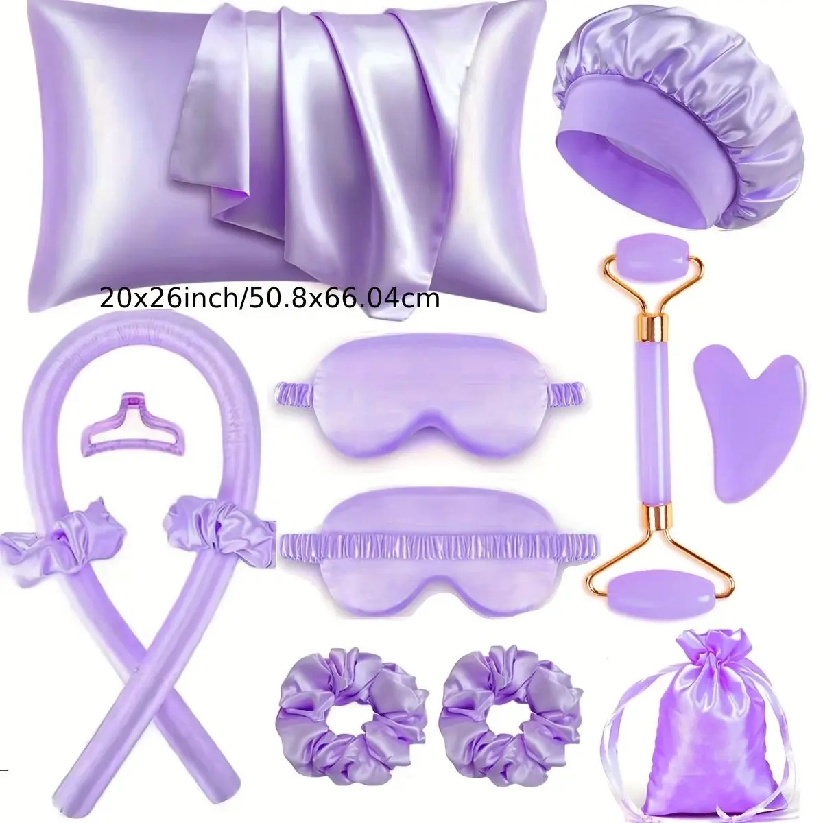 1 Set Heatless Hair Styling Tool, Hair Roller & Face Massager & Pillowcase, Professional Hair Styling Tool for Women & Girls