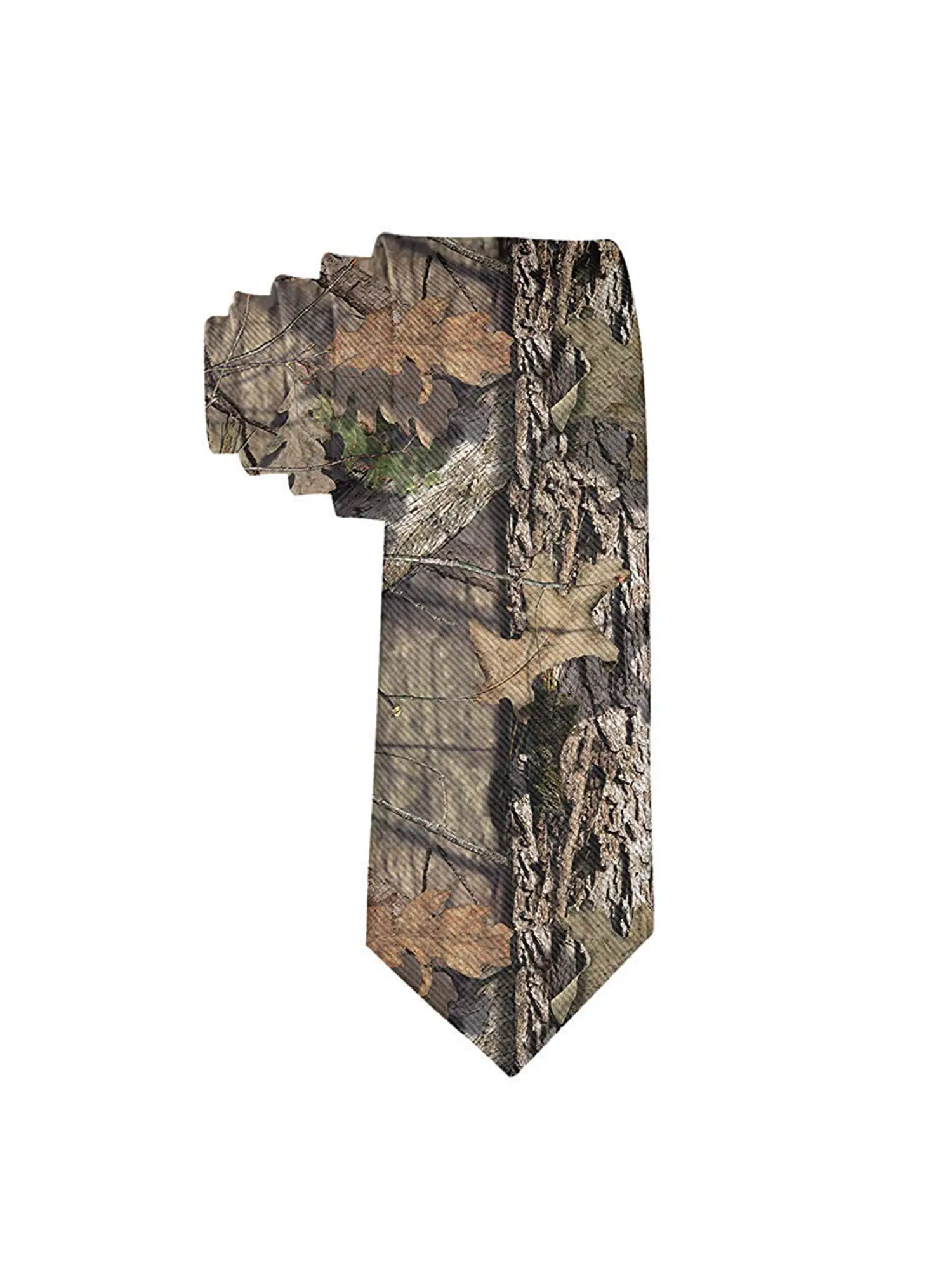Funny Hunting Camo Theme Skinny Tie for Men & Women Novelty camouflage pattern Necktie for Weddings, Graduation, Parties & Casual Business Suits Fun Polyester Dress Tie