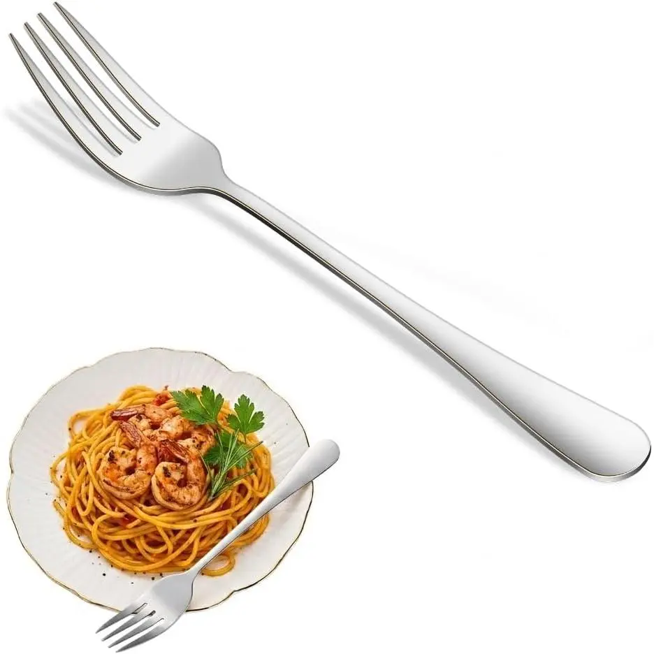 8-Piece 6.7 Inch Salad Forks Set,Durable Dishwasher Safe Stainless Steel Dessert Forks,Silverware Fork,Flatware Fork For Home Kitchen