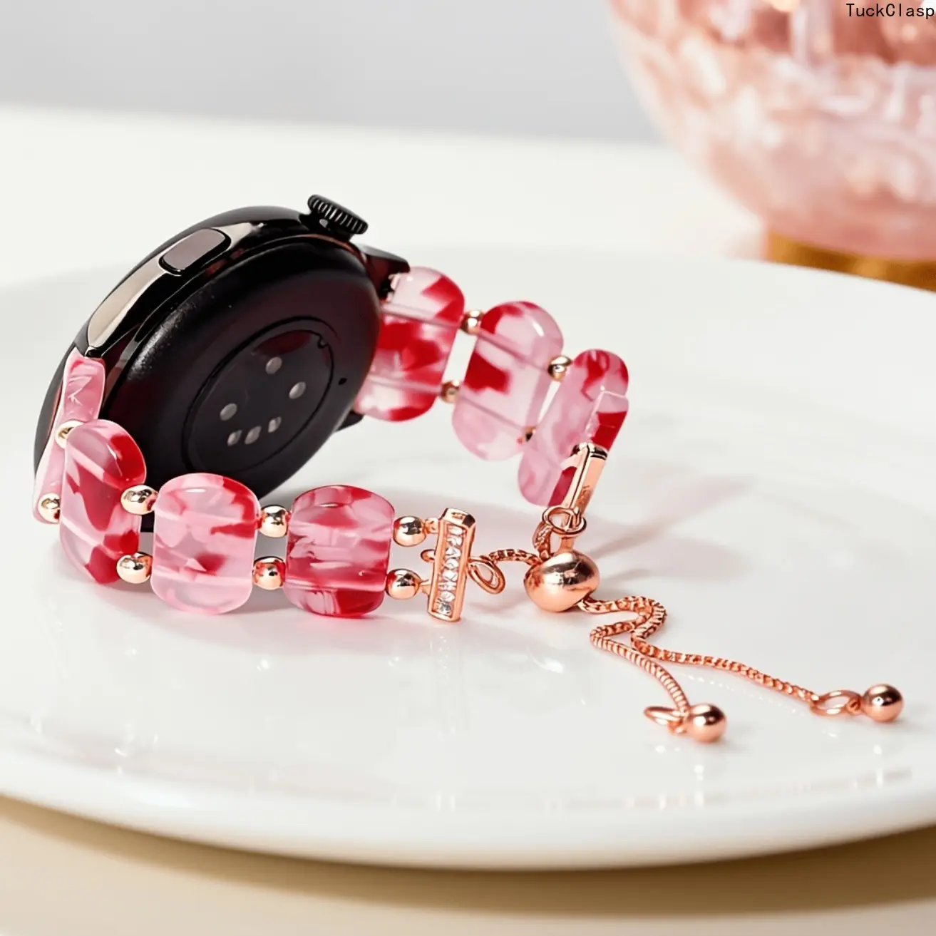 2026 New Amber Resin Strap, 18mm 20mm 22mm  Interface Quick Release Strap, Two Bracelet Style Strap Compatible with Garmin, Huawei, Xiaomi, Oppo Smartwatches. Change Wristband
