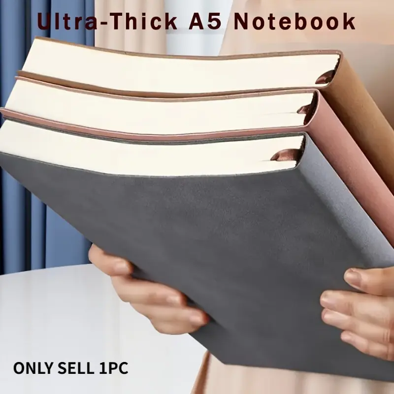 A5 Zoti Nubuck-style notebook featuring 360 pages of high-quality, eye-friendly paper and A5-sized inner sheets; simple, portable, and water-resistant—suitable for school and office use.