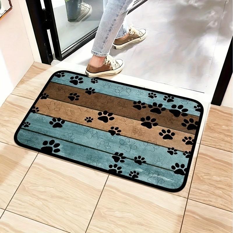 Dog Paw Cleaning Mat – Soft & Absorbent Pet Door Mat, Quick-Dry Washable Polyester Rug for Muddy Paws, Suitable for Small, Medium & Large Dogs
