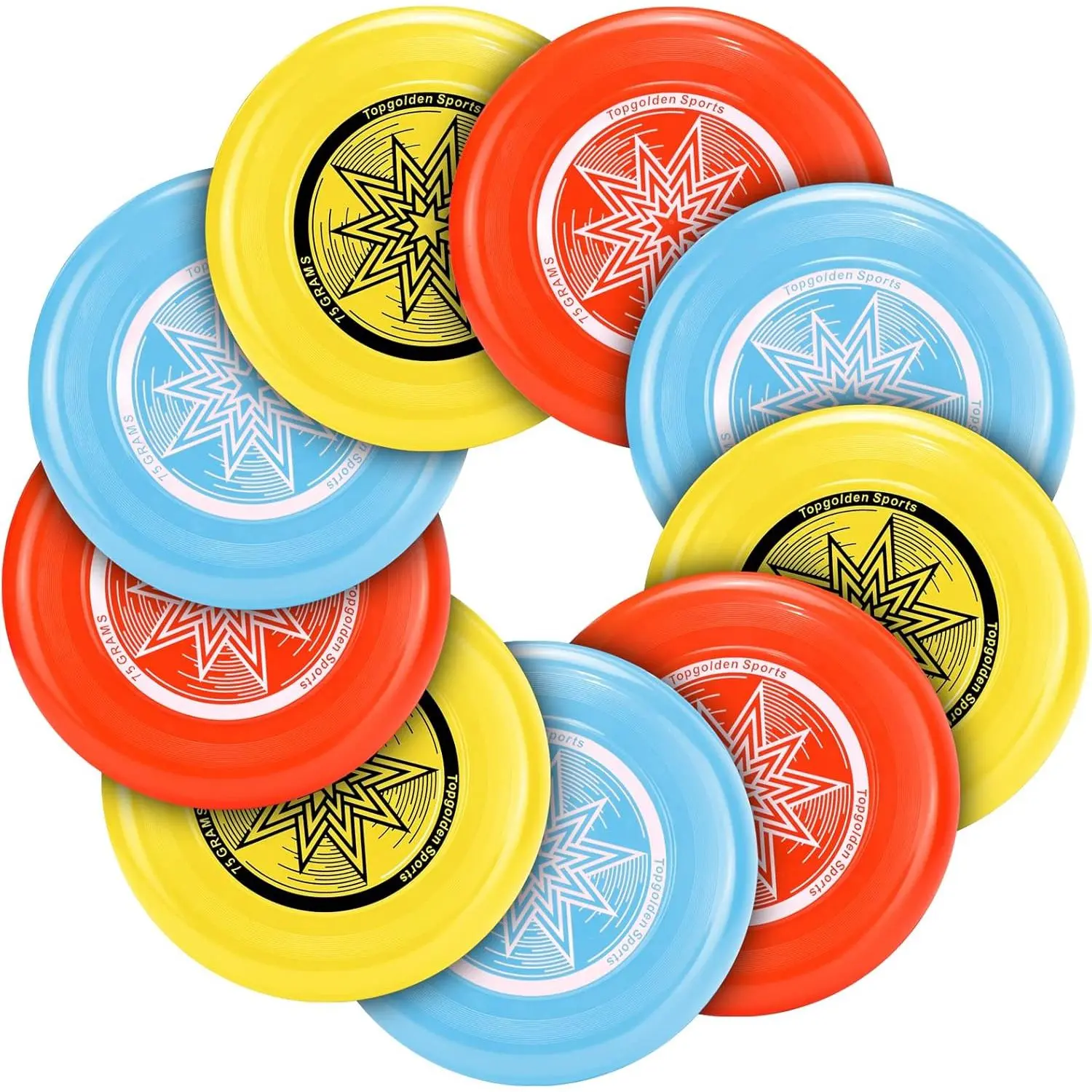 Outdoor Flying Disc 175 Gram, 10.75 Inch Sport Disc ,Loads of Colors Available, Suitable  Competitions, Team Flying Disc  Beach, Park, Pet, Camping and More,
