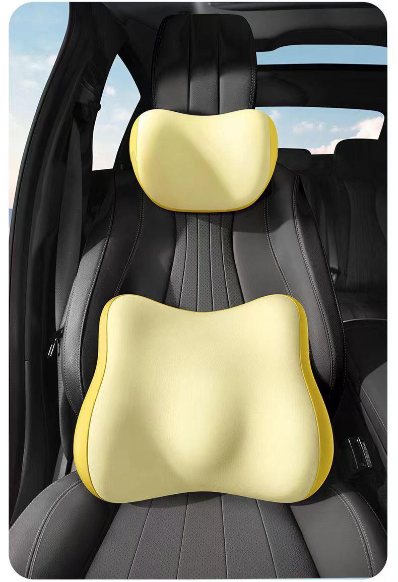 Car headrest and lumbar support for drivers, memory foam waist support for long-term sitting, car shoulder pillow, car accessories