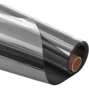 VEVOR Window Privacy Film, One Way Window Tint, Privacy Mirror Reflective Film, Sun Blocking Heat Control Glass, Self - Adhesive, See Out Not in Window Film for Home and Office, Silver, 36 inx 49.3 ft