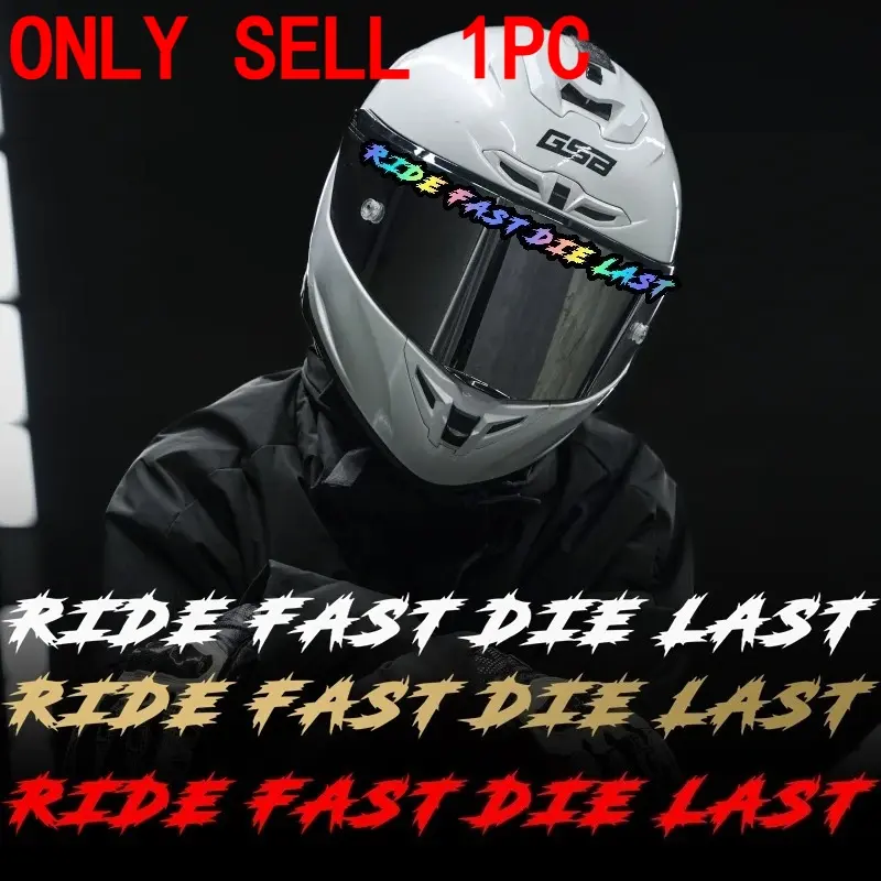 1 piece of "Death Ride" English font motorcycle sticker, cool decal, available in multiple colors and sizes; waterproof and wear-resistant, sunproof and colorfast; suitable for motorcycle body and helmet visor; the best choice for riding enthusiasts