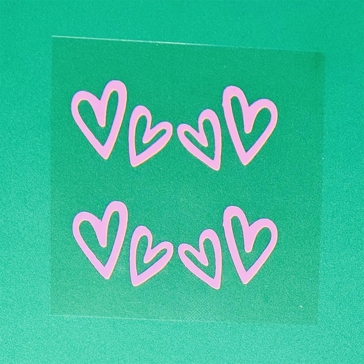 Heart Pattern Car Mirror Sticker, Vinyl Love Heart Decals, Stickers for Car, Sticker For Cars, Electric Motorcycles and Laptops, Car Accessories, Vehicle & Interior Decor, Windshield Sticker, Side Decals