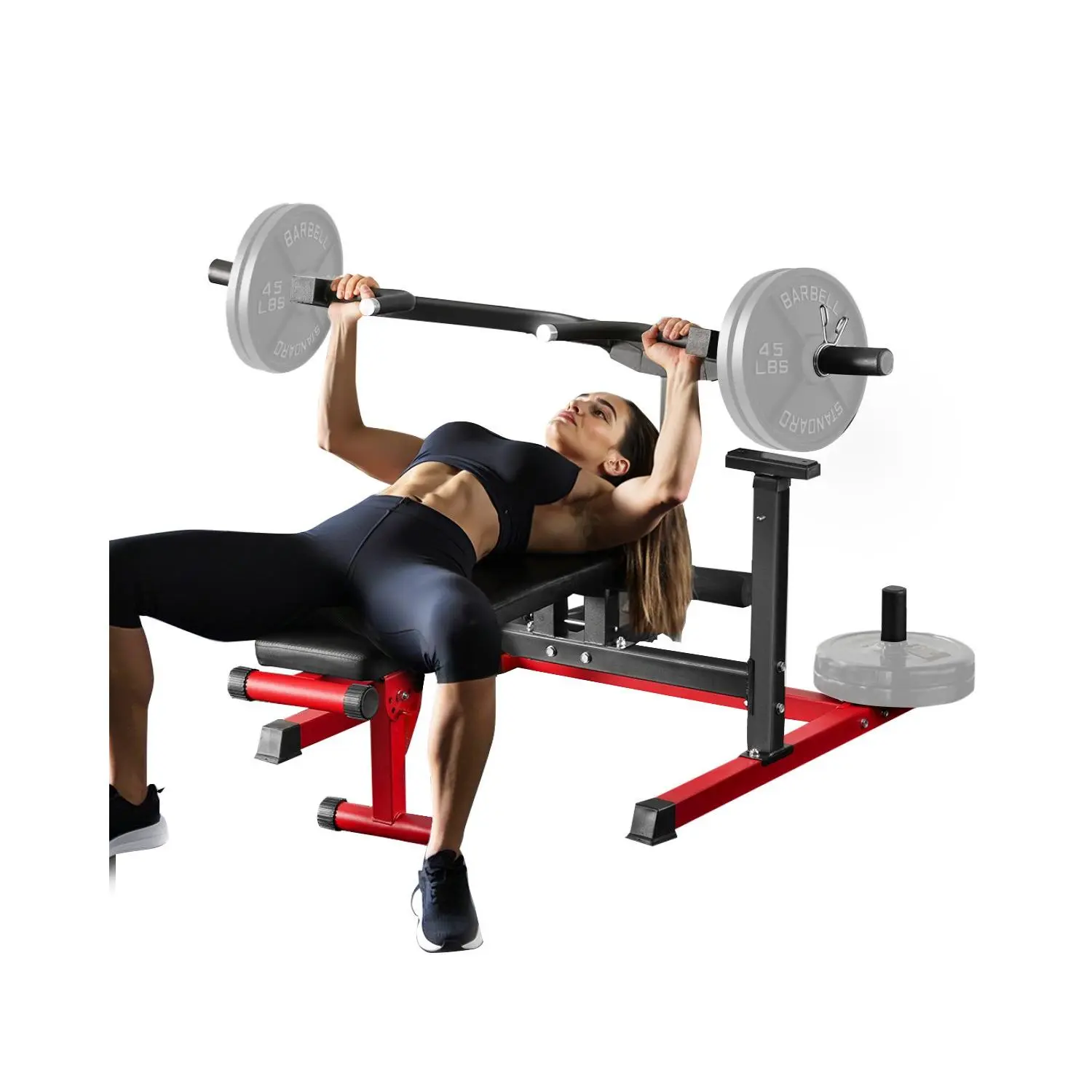 【DealsForYouDays】VEVOR Chest Press Machine, 450 LBS Bench Press Set, Adjustable Flat Incline Bench with Independent Converging Arms, Upper Chest Equipment, Fitness Home Gym Equipment for Chest, AB Workouts, Shoulder