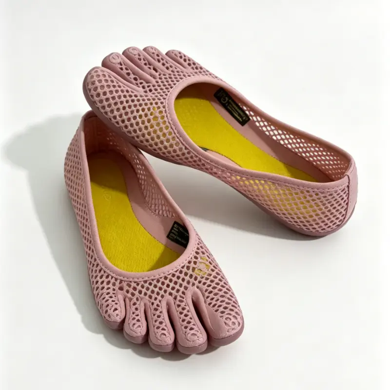 2026 new Womens Pink Mesh Five-Finger Barefoot Shoes| Premium Breathable Non-Slip Minimalist Footwear for Yoga & Pilates