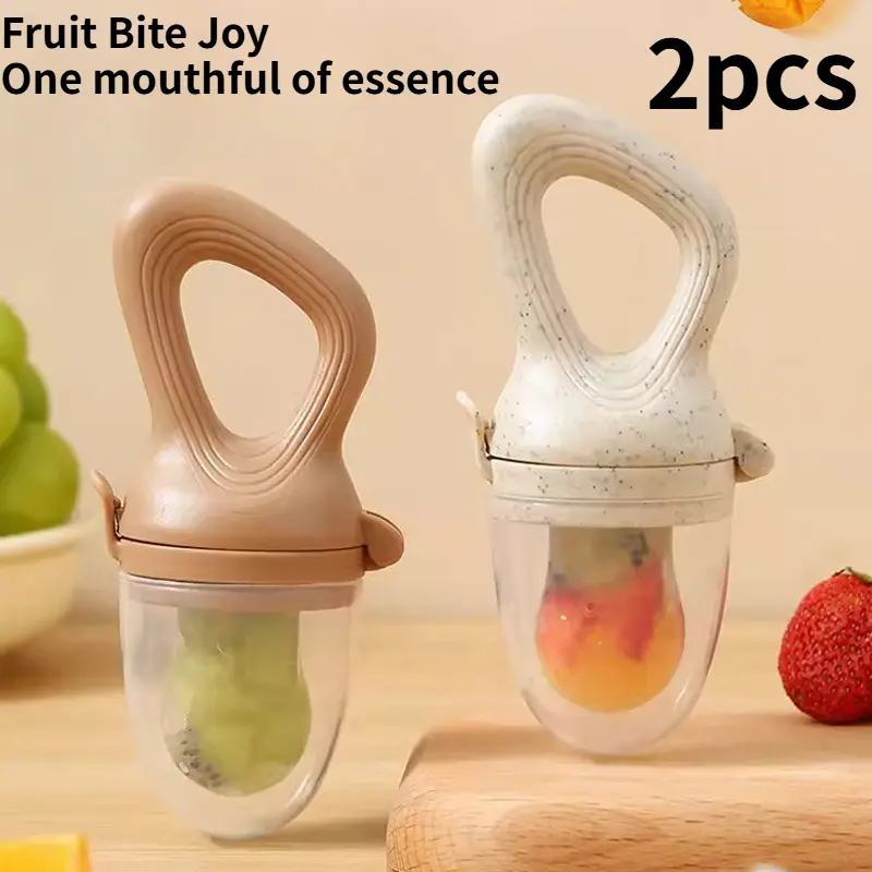 Baby Fruit Food Feeder Pacifier Soft Silicone Infant Teething Toy Soother Toddler Supplementary Food Squeezer Safe Bite Relief Chew Accessory Easy Clean Portable Newborn Feeding Tool