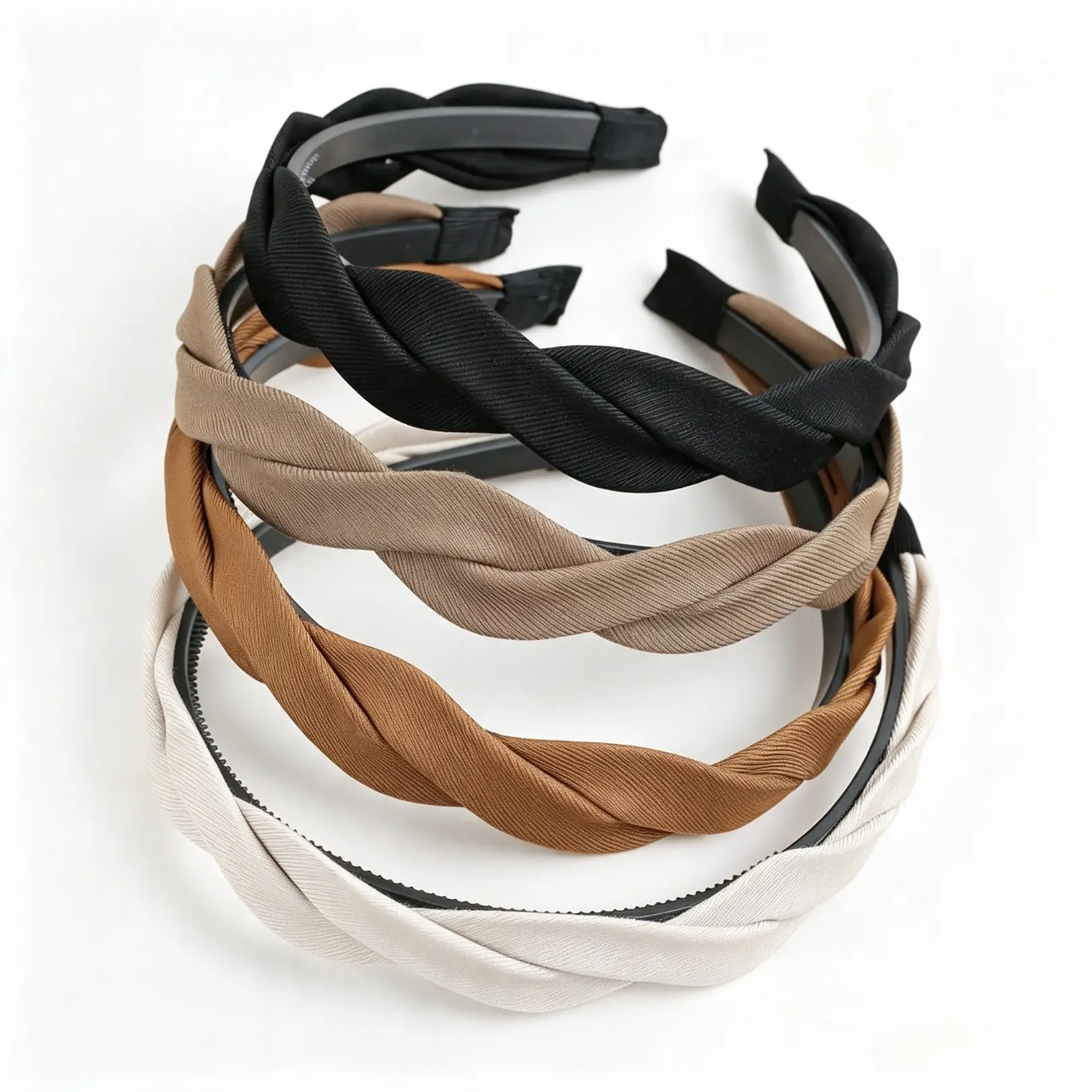 Women's Solid Color Twisted Fabric Headband - Minimalist Knotted, Non-Slip Textured Hair Accessory, Daily Wear Versatile Headwear For All Hair Types