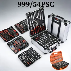 999 54PCS Professional Multi-functional Tool Set with Portable Toolbox, Suitable for Home & Car Repair, Ideal for Amateurs & Professionals, Perfect Gift for Friends