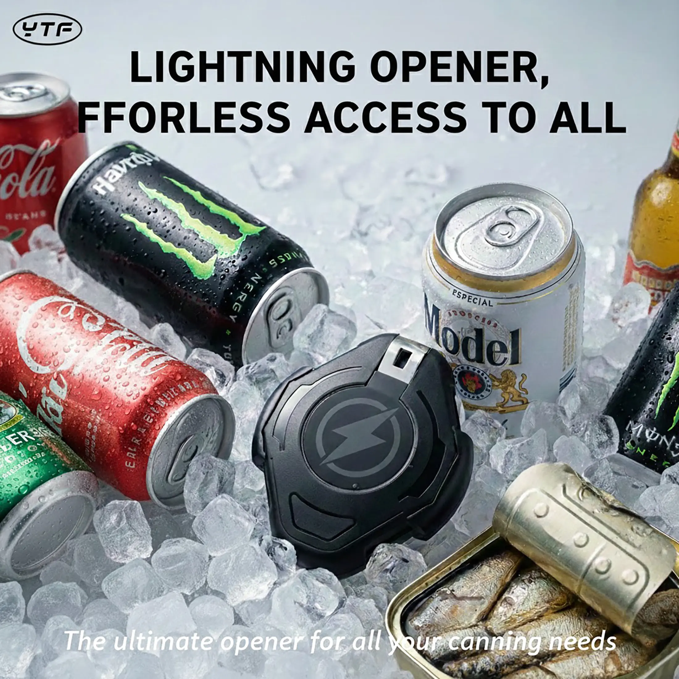 Now with Ergonomic Grip.Smooth Safe Edge Can Opener 2-in-1 Universal Beverage Can Opener | Enlarged Opening Built-in Bottle Opener Portable Kitchen Gadget for Soda Beer Cans Perfect Mother’s Day Gift