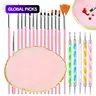 Nail Art Brush Set, 21pcs/set Nail Art Painting Brushes with Dot Pen & Palette, Nail Art Tools, Nail Art Equipment, Nail Tech Supplies, Professional Manicure Tool for Home & Salon Use, Nail Supplies #GLOBAL PICKS