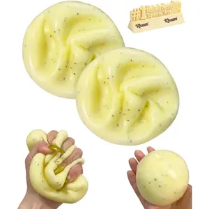 Mashed Potato Squishy Thin Skin Potato Sticky Slushy (Zero Bounce-Back) Squishy Fidget Toy Handmade Hot Potatoes Hands Crisp Potatoes Satisfying Sound Crunchystress Ball Decompression Toy(2pcs)