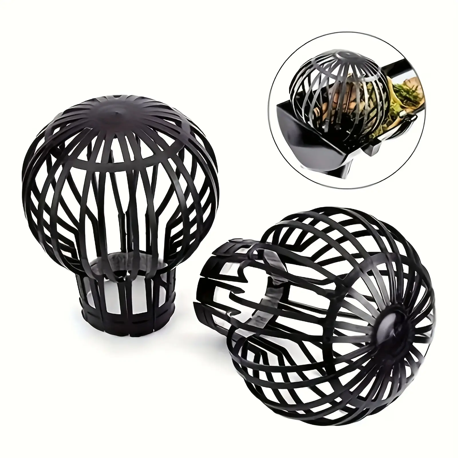 3 Drainage Blockers for Roof and Outdoor Drains, Durable Plastic Debris Filter Net, Leaf Prevention Mesh Cover, 3-Pack, Blocker Set