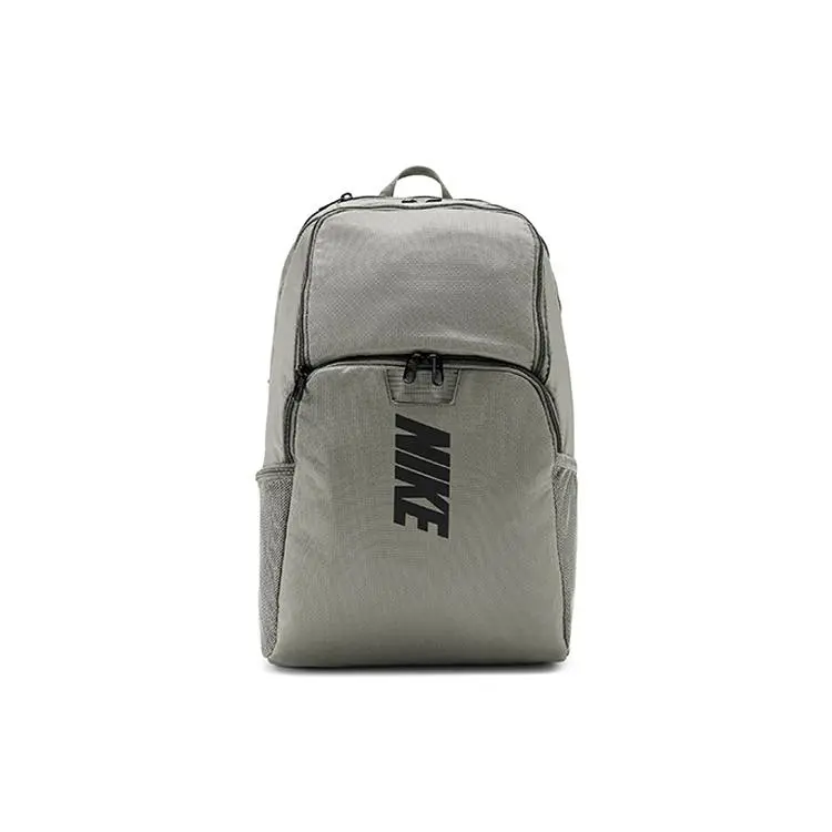 Nike Brasilia Varsity Training Fabric Backpack for Men and Women, Casual Style, Light Military Green