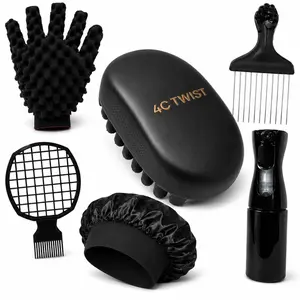 6PCS 4C Twist Hair Styling Kit for Natural Hair