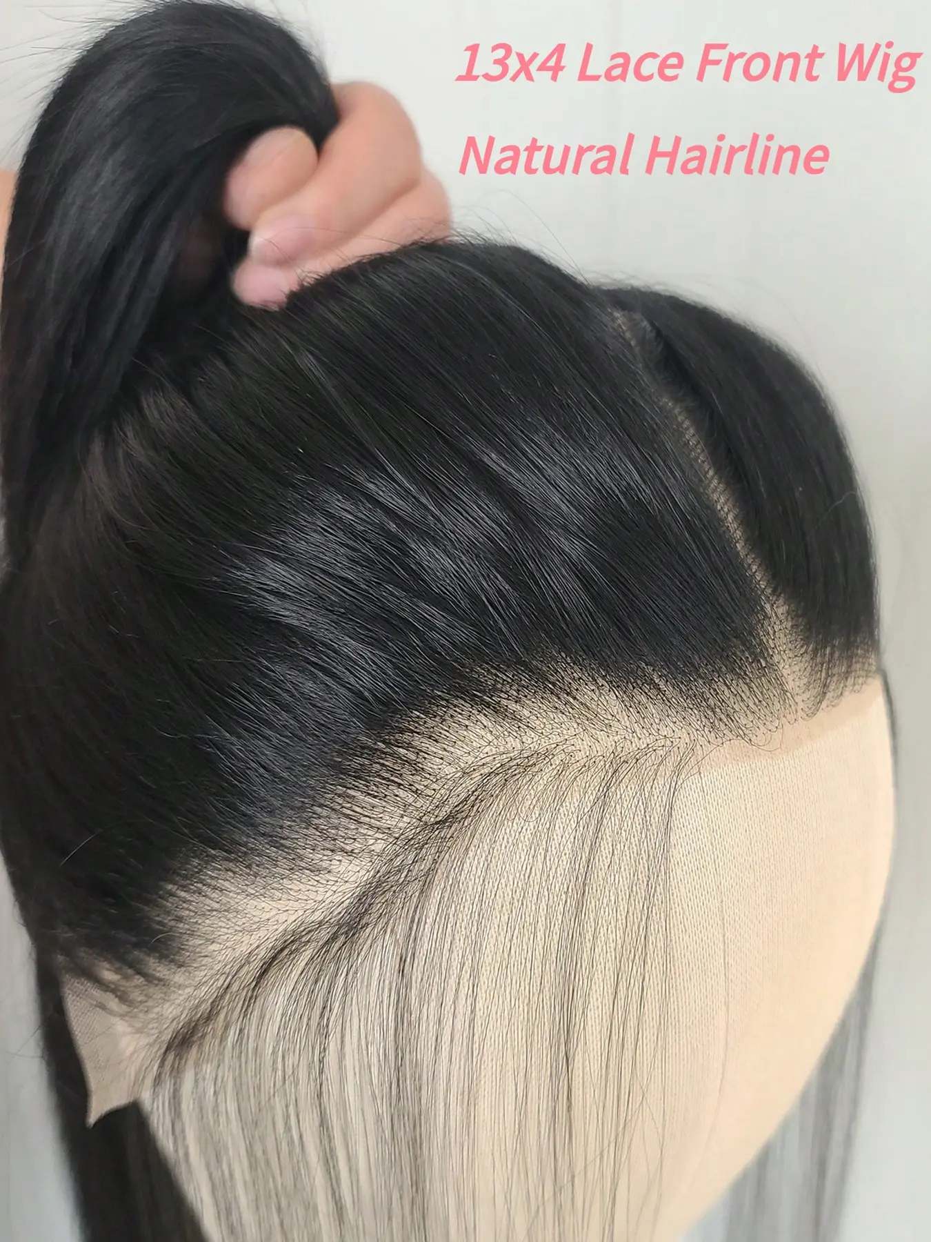 28 Inch Black Wigs, 13x4 Lace Front Synthetic Straight Hair High Quality Wig, Unisex Long Straight Wig, Heat-Resistant Fiber, Ideal for Daily Use, Parties, Holidays, Halloween