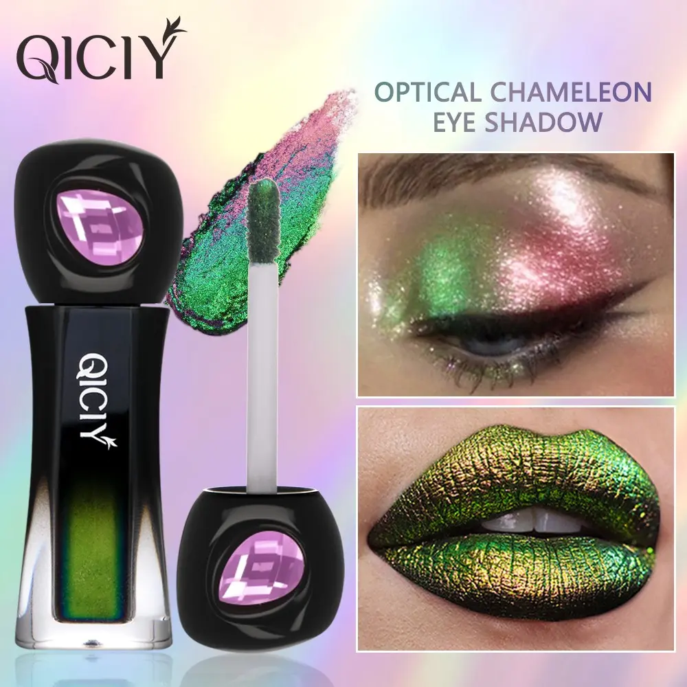 6 Shades Chameleon Multi-Chrome Iridescent Liquid Eyeshadow, Metallic Shimmer for Eyes & Lips, Smooth Non-Caking, Waterproof Sweatproof, Multi-use Fantasy Party Makeup