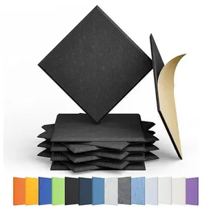 12-Pack Hexagon Acoustic Panels Self-Adhesive - Sound Absorbing Felt Wall Tiles for Home Studio, Echo Reduction, Noise Dampening Decor