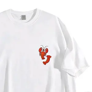 【Couple Outfits】Imily Bela Lobster T-shirt Breathable  Print 100%Cottton Top