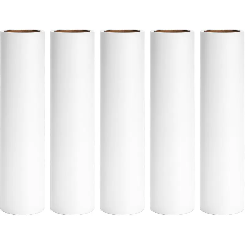9.45 inch Large Lint Roller Refills Compatible  9.4'' - 9.5'' Large Lint Rollers for Carpet Floor Pet Hair Remover Refill 60 Sheets per Roll 5 Pack Total 300 Sheets