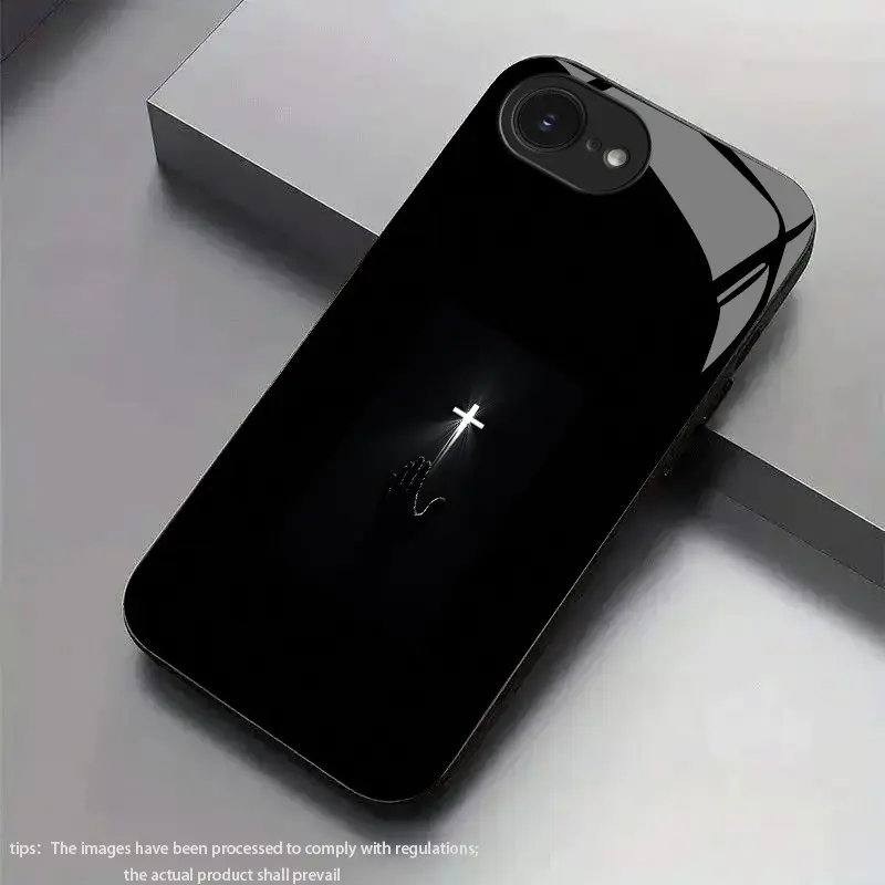devout cross pattern design suitable for iPhone 17e High-quality Protective glass phone case Casing with a great feel and stylish design Phone Case Protection Accessories Cover Smartphone Cover Mobile Phone Accessory