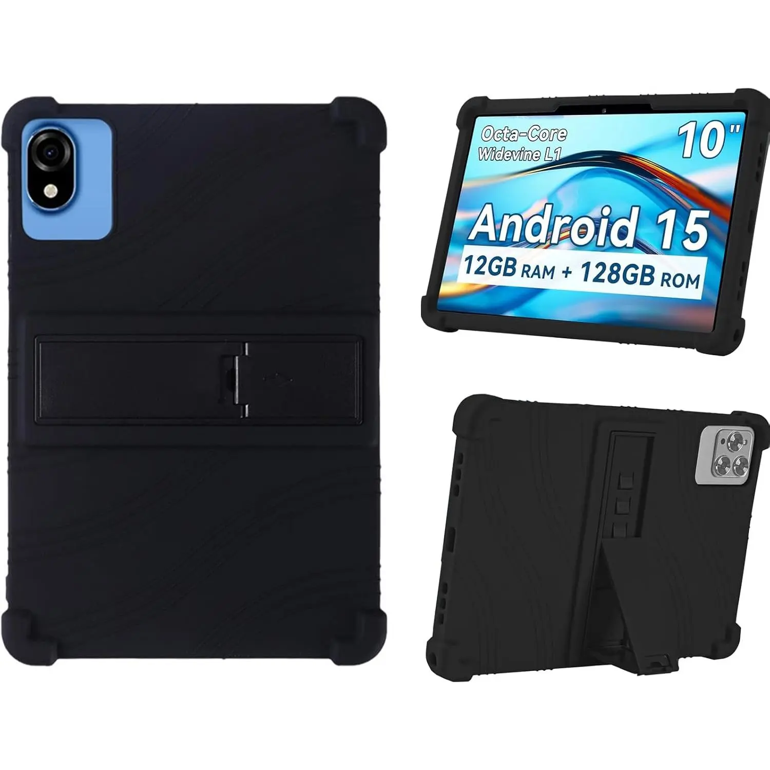 Case for 10.1 inch Android Tablet case,Soft Friendly Cover for Android 15 Tablet 10 inch 2025,Case for ROWT A10 Tablet 10.1,for SVITOO/BYYBUO/KADYBE 10.1 inch