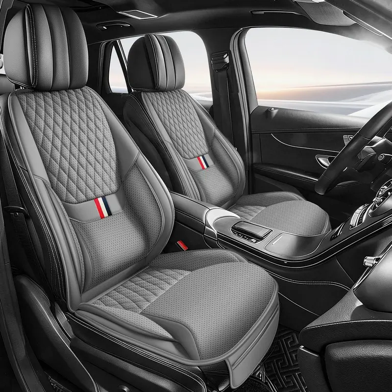 1 Seat PU Leather Car Seat Cover, Universal Front Single Seat Cushion, Automotive Interior Cushion, Breathable Comfort, Fits Most Cars and Suvs, All Seasons