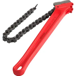 VEVOR Chain Wrench Pipe 36inch, Heavy Duty Oil Filter Chain Wrench Capacity 4-1/2 to 7-1/2inch, Chain Wrench 30inch (760 mm) Chain Length Plumbing Pipe Tool