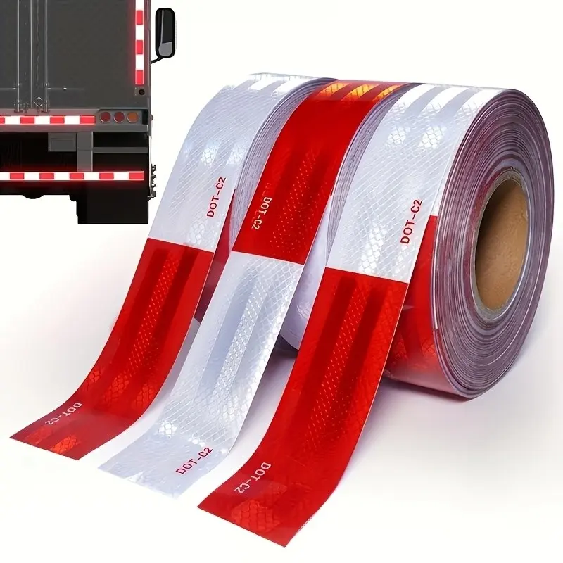 Durable reflective automotive stickers, self-adhesive warning decal stickers, nighttime visible car accessories stickers for vehicles, anti-collision labels