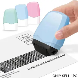 Lotosug Identity Theft Protection Roller Stamp, 1 Count Confidential Privacy Security Stamp for Hiding Sensitive Information, Office Supplies for ID Blackout Security