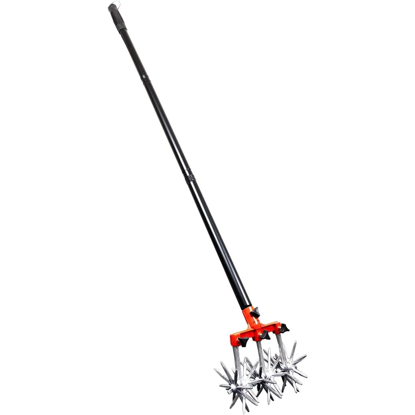 Garden Rotary Adjustable Cultivator Hand Tiller Tool for Aerating Planting | 55 Inch,Long,for Weeding and Soil Mixing or Reseeding Grass Lawn Tiller  and Fertilization Lawn Weed
